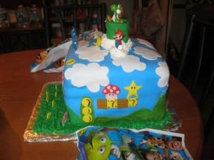 This cake took me 3 days to make all the little pieces, cakes, frosting and decorating it. It was well worth the look on Leo's face when it was complete!